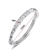 Baosteel 925 Silver Bracelet Women's Frosted Star Sliding Bracelet Gift