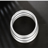 Baosteel S999 Sterling Silver French Bracelet Retro Scrub Couple Bangle