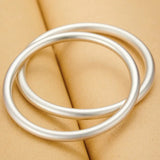 Baosteel S999 Sterling Silver French Bracelet Retro Scrub Couple Bangle