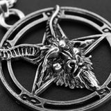 Inverted Pentagram Pendant Necklace Baphomet Satanic Occult Punk