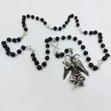 Baphomet Mystery Satan Goat Mendes Rosary Pendant Necklace