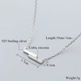 925 Silver Choker Bar Necklace for Women