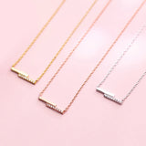 925 Silver Choker Bar Necklace for Women