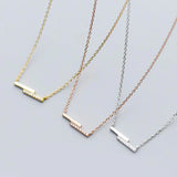 925 Silver Choker Bar Necklace for Women