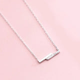925 Silver Choker Bar Necklace for Women
