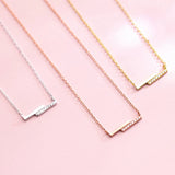 925 Silver Choker Bar Necklace for Women