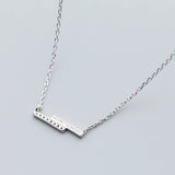 925 Silver Choker Bar Necklace for Women