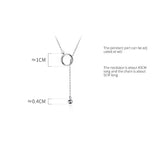 925 Sterling Silver Lariat Bar Necklace for Women