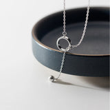 925 Sterling Silver Lariat Bar Necklace for Women