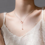 925 Sterling Silver Lariat Bar Necklace for Women