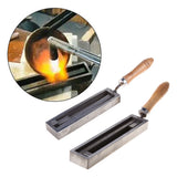 Silver Ingot Casting Mold, Wood Handle, Reversible Jewellery Silver Iron Wire