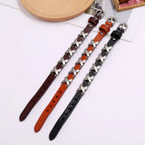 Retro Leather Bracelet for Men, Adjustable Bar Street Dance Jewelry
