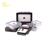 Bare Stone Display Stand Holder Gem Storage Box Metal Organizer Case
