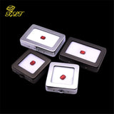 Bare Stone Display Stand Holder Gem Storage Box Metal Organizer Case