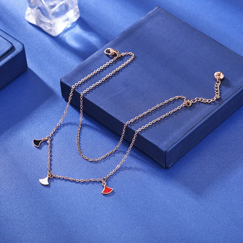 Colorful Layered Stainless Anklet Chain Beach Anckle Bracelets