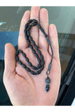 Blackened Kuka Tasbih Silver Tassel Rosary Muslim Prayer Beads
