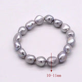 Grey Pearl Beaded Bracelet Stretch Bracelet Girl Gift Women's Bracelet