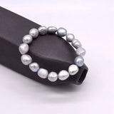 Grey Pearl Beaded Bracelet Stretch Bracelet Girl Gift Women's Bracelet