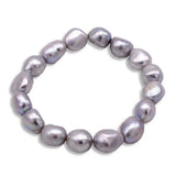 Grey Pearl Beaded Bracelet Stretch Bracelet Girl Gift Women's Bracelet