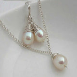 Baroque 11-12MM Pearl 925 Earrings Necklace Set Mother's CARNIVAL Year