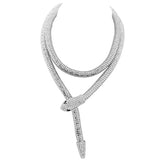 Baroque Beauty Snake Long Necklace Crystal Choker Waist Chain