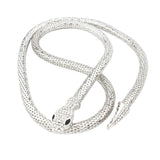 Baroque Beauty Snake Long Necklace Crystal Choker Waist Chain