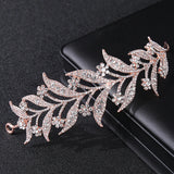 Baroque Crystal Rhinestone Flower Tiara Hairband Wedding Hair Accessory