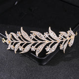 Baroque Crystal Rhinestone Flower Tiara Hairband Wedding Hair Accessory