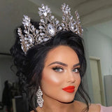 Baroque Bridal Tiara Crystal Rhinestone Crowns Tiaras Headpiece