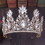 Baroque Bridal Tiara Crystal Rhinestone Crowns Tiaras Headpiece