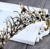 Vintage Princess Hair Crown Bronze Baroque Quinceanera Wedding Hair Accessory