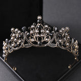 Baroque Crystal Crown Tiara Vintage Rhinestone Women Crowns And Tiaras