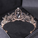 Baroque Crystal Crown Tiara Vintage Women Crowns And Tiaras