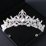 Baroque Crystal Crown Tiara Vintage Rhinestone Women Crowns And Tiaras