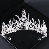 Baroque Crystal Crown Tiara Vintage Rhinestone Women Crowns And Tiaras