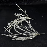 Baroque Crystal Rhinestone Pearls Tassel Hairband Bridal Tiara