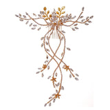 Baroque Crystal Rhinestone Pearls Tassel Hairband Bridal Tiara