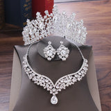 Baroque Crystal Water Drop Bridal Jewelry Sets