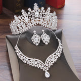 Baroque Crystal Water Drop Bridal Jewelry Sets