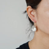 Baroque Earrings Natural Pearl Sterling Silver Earrings