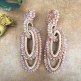 Baroque Crystal Silk Earrings Boho Charm Jewelry For Women