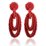 Baroque Crystal Silk Earrings Boho Charm Jewelry For Women