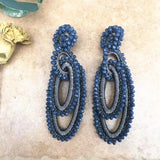 Baroque Crystal Silk Earrings Boho Charm Jewelry For Women