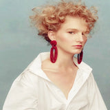 Baroque Crystal Silk Earrings Boho Charm Jewelry For Women