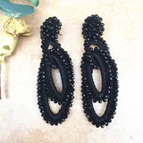 Baroque Crystal Silk Earrings Boho Charm Jewelry For Women