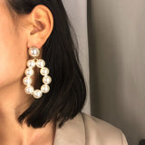 Baroque Big Pearl Drop Earrings Oorbelle Nearrings For Women