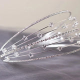 Baroque Star Crown Rhinestone Tiara Wedding Headdress
