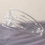 Baroque Star Crown Rhinestone Tiara Wedding Headdress