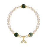 Baroque Pearl Fishtail Crystal Bracelet for Women