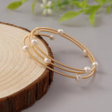 Baroque Pearl Bracelet Women Jewelry Bangle Adjustable Pearl Bracelet